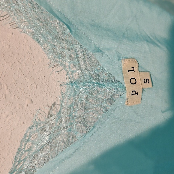 POL Mint Green Lace Trim Relaxed Oversized Camisole Sz.S NWOT - Picture 3 of 5